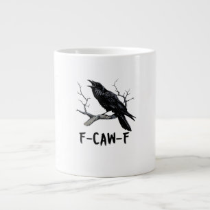 F-Caw-F Classic Minimal Clean Large Coffee Mug