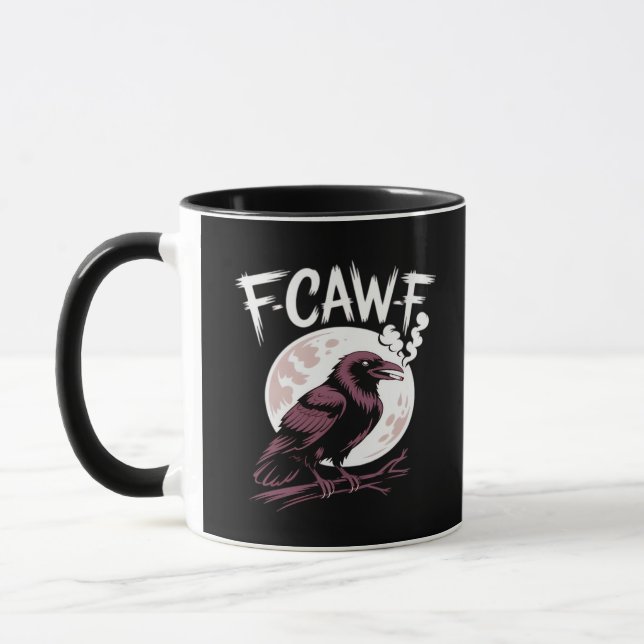 F-Caw-F Classic Minimal Clean Mug (Left)