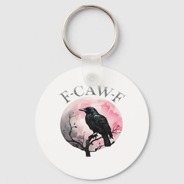F-Caw-F Classic Retro Cool Key Ring (Front)