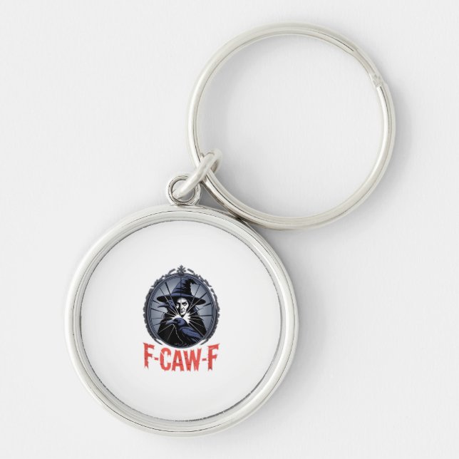 F-Caw-F Classic Retro Graphic Key Ring (Front)