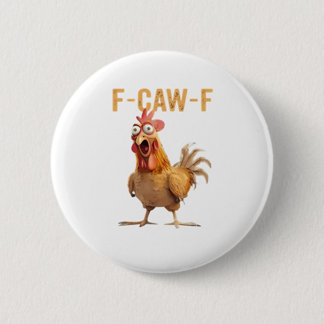F-Caw-F Classic Retro Style 6 Cm Round Badge (Front)