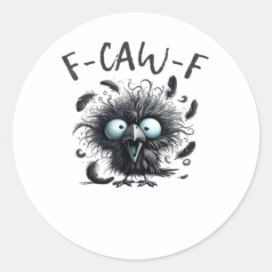 F-Caw-F Classic Retro Style Classic Round Sticker