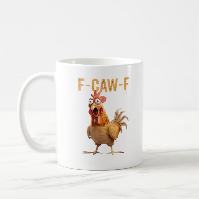 F-Caw-F Classic Retro Style Coffee Mug (Left)