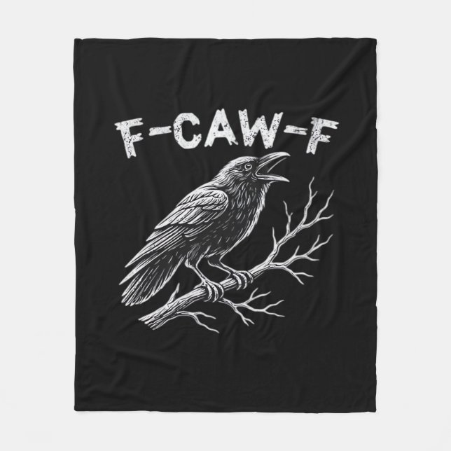 F-Caw-F Classic Retro Style Fleece Blanket (Front)