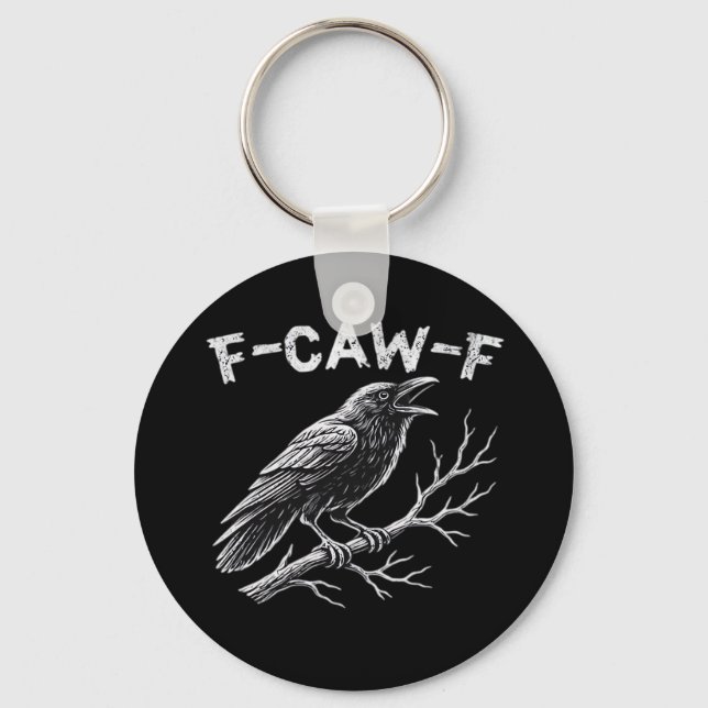 F-Caw-F Classic Retro Style Key Ring (Front)