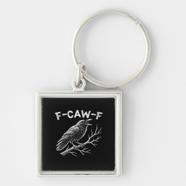 F-Caw-F Classic Retro Style Key Ring (Front)