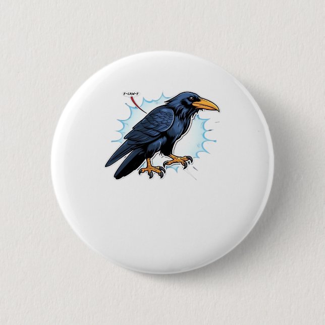 F-Caw-F Classic Simple Clean 6 Cm Round Badge (Front)