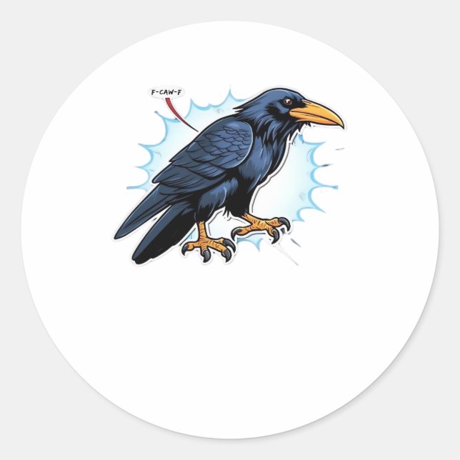 F-Caw-F Classic Simple Clean Classic Round Sticker (Front)