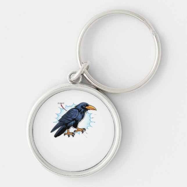 F-Caw-F Classic Simple Clean Key Ring (Front)