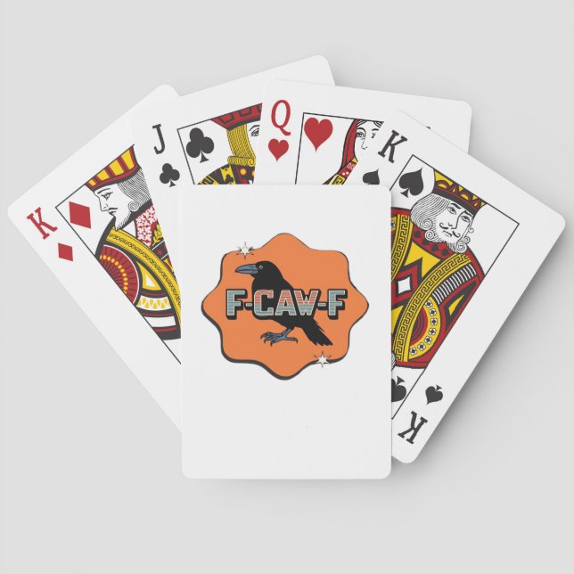 F-Caw-F Classic Trendy Casual Playing Cards (Back)
