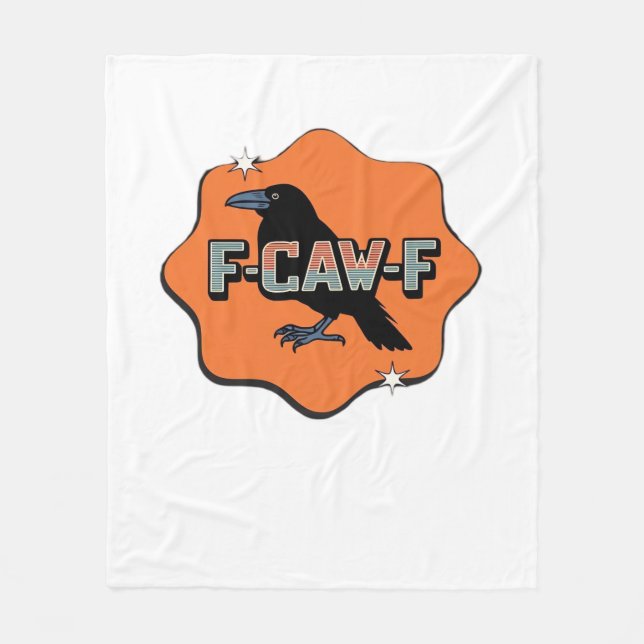 F Caw F Classic Trendy Casual Style Fleece Blanket (Front)