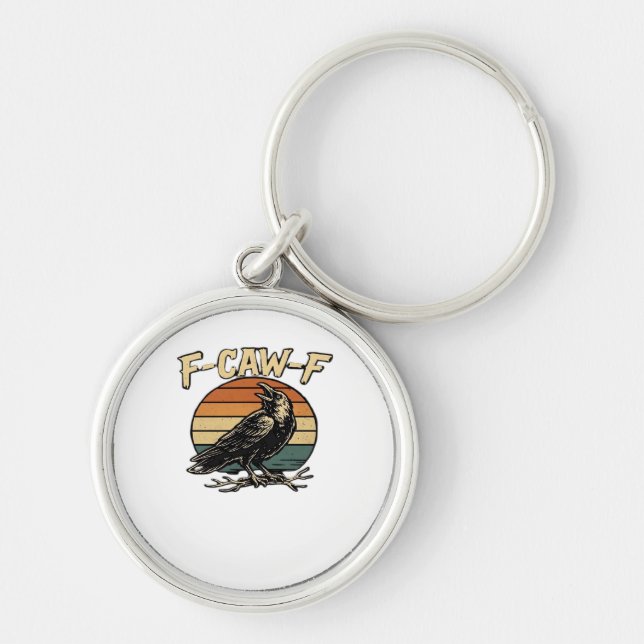 F-Caw-F Classic Vintage Art Key Ring (Front)