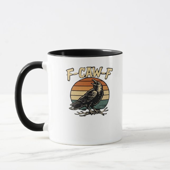 F-Caw-F Classic Vintage Art Mug (Left)