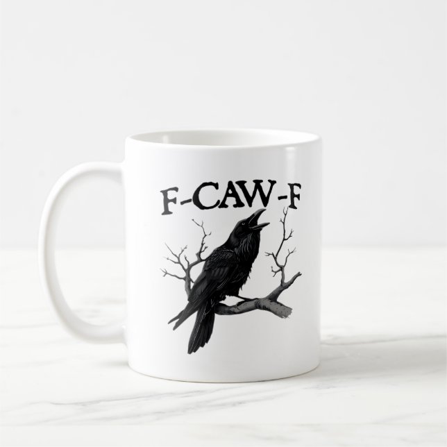 F-Caw-F Classic Vintage Graphic Coffee Mug (Left)