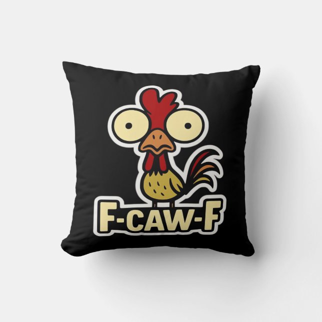 F-Caw-F Classic Vintage Graphic Cushion (Front)