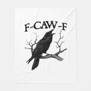 F-Caw-F Classic Vintage Graphic Fleece Blanket