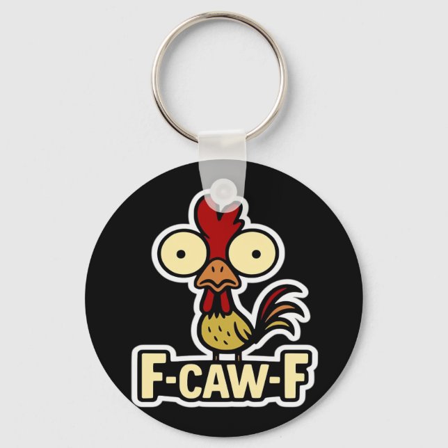 F-Caw-F Classic Vintage Graphic Key Ring (Front)