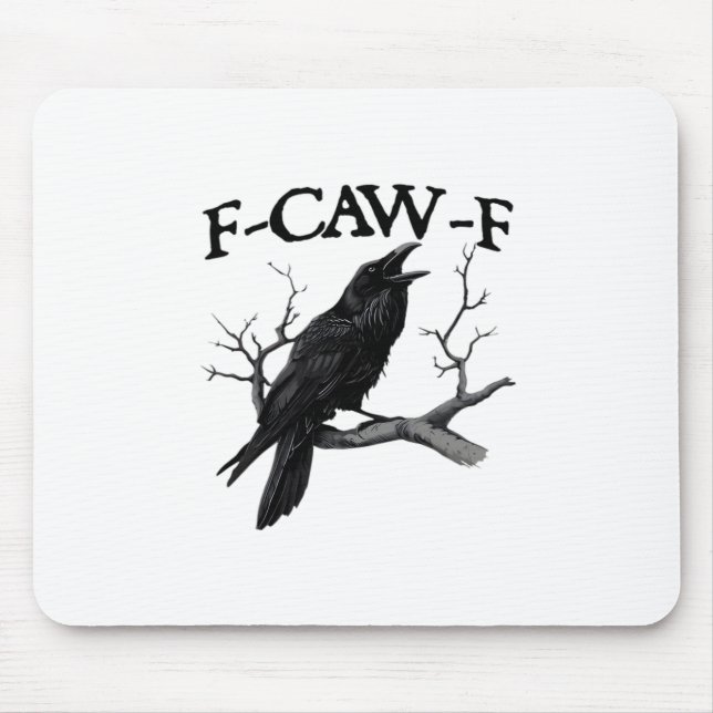 F-Caw-F Classic Vintage Graphic Mouse Mat (Front)