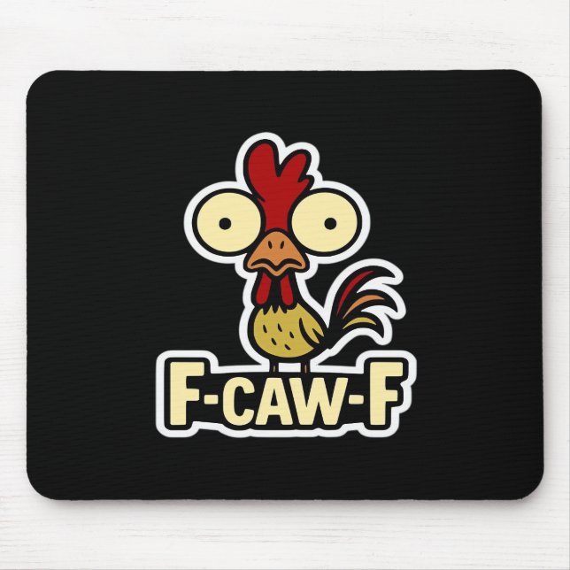 F-Caw-F Classic Vintage Graphic Mouse Mat (Front)