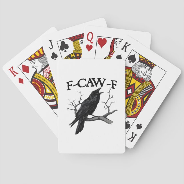 F-Caw-F Classic Vintage Graphic Playing Cards (Back)