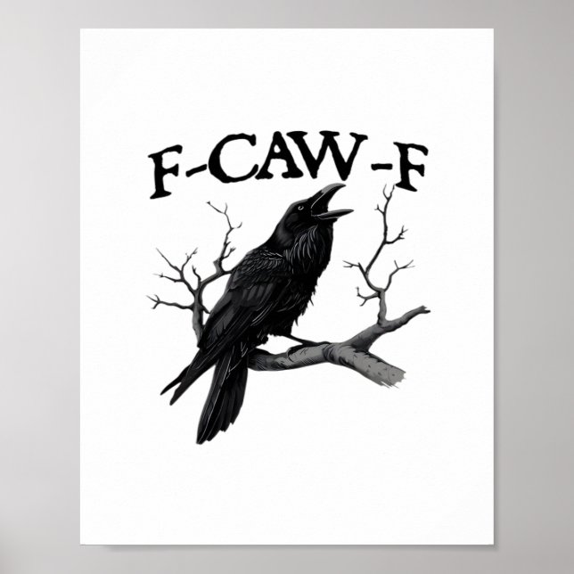 F-Caw-F Classic Vintage Graphic Poster (Front)