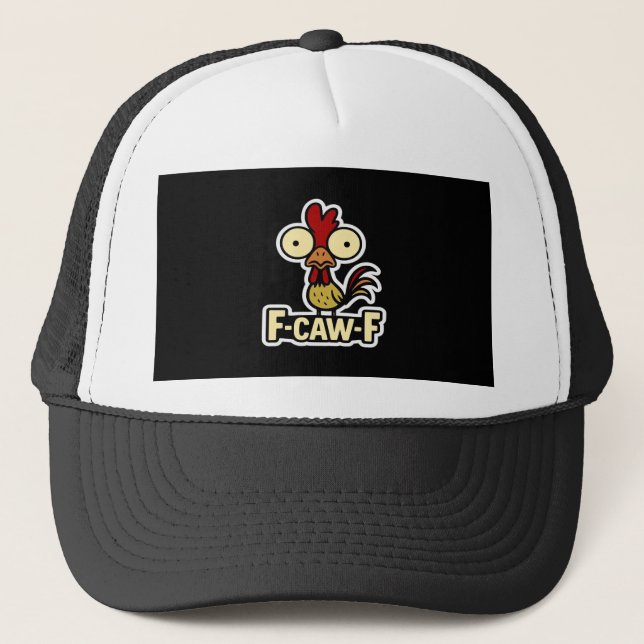 F-Caw-F Classic Vintage Graphic Trucker Hat (Front)