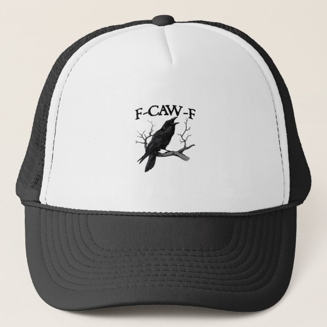 F-Caw-F Classic Vintage Graphic Trucker Hat (Front)