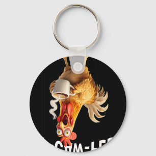 F-caw-f Coffee Chicken Funny Morning Office Humour Key Ring