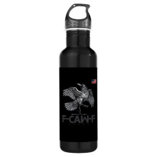 F-Caw-F Cow Funny Bird USA Vintage Flag Funny Humo 710 Ml Water Bottle