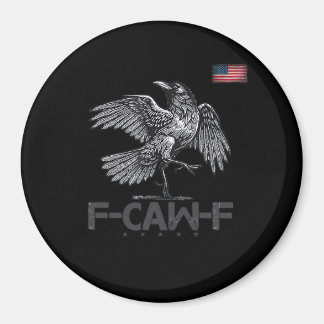 F-Caw-F Cow Funny Bird USA Vintage Flag Funny Humo Magnet