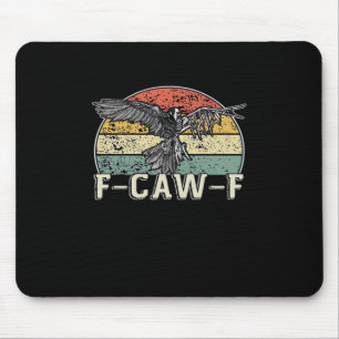 F-Caw-F Cow Funny Bird Vintage Sunset Funny Humor Mouse Mat