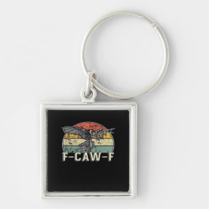 F-Caw-F Cow Funny Bird Vintage Sunset Funny Humour Key Ring