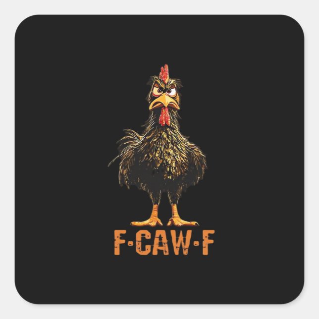 F-Caw-F Creative Casual Square Sticker (Front)