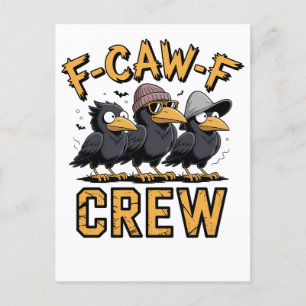F-Caw-F Crew Funny Matching Cousins Outfit Announcement Postcard