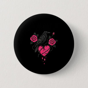 F Caw F Crow Anti Valentine's Day Dark Gothic Brok 6 Cm Round Badge