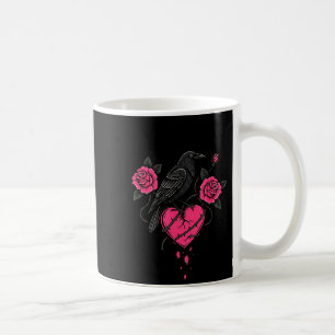 F Caw F Crow Anti Valentine's Day Dark Gothic Brok Coffee Mug
