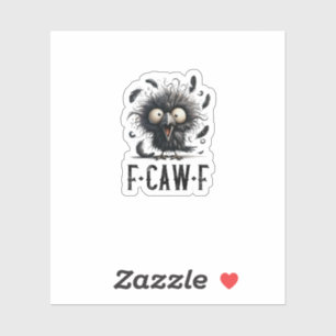 F-Caw-F Crow Bird Funny Crow F-Caw-F Tri-Blend