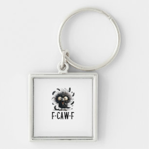 F-Caw-F Crow Bird Funny Crow F-Caw-F Tri-Blend Key Ring