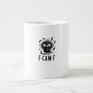 F-Caw-F Crow Bird Funny Crow F-Caw-F Tri-Blend Large Coffee Mug