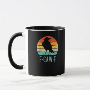 F-Caw-F Crow Bird Retro Sunset Vintage F-Caw-F Mug