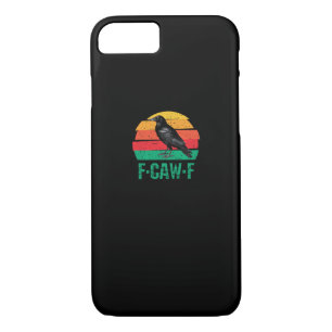 F-Caw-F Crow Bird Retro Sunset Vintage F-Caw-F Tri iPhone 8/7 Case
