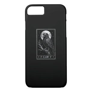 F-Caw-F Crow Card Funny Halloween Vintage Back iPhone 8/7 Case