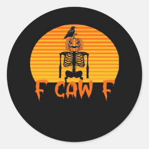 F-Caw-F Crow Classic Aesthetic Casual Classic Round Sticker