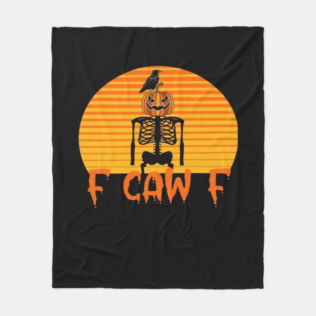 F-Caw-F Crow Classic Aesthetic Casual Fleece Blanket (Front)