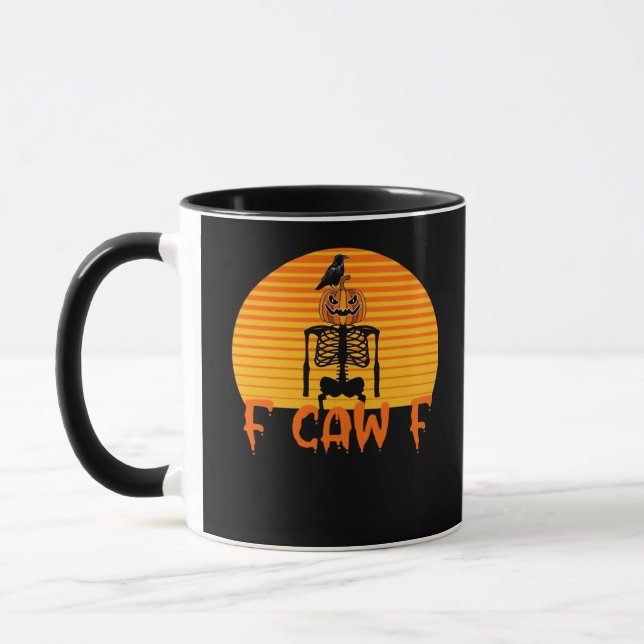 F-Caw-F Crow Classic Aesthetic Casual Mug (Left)
