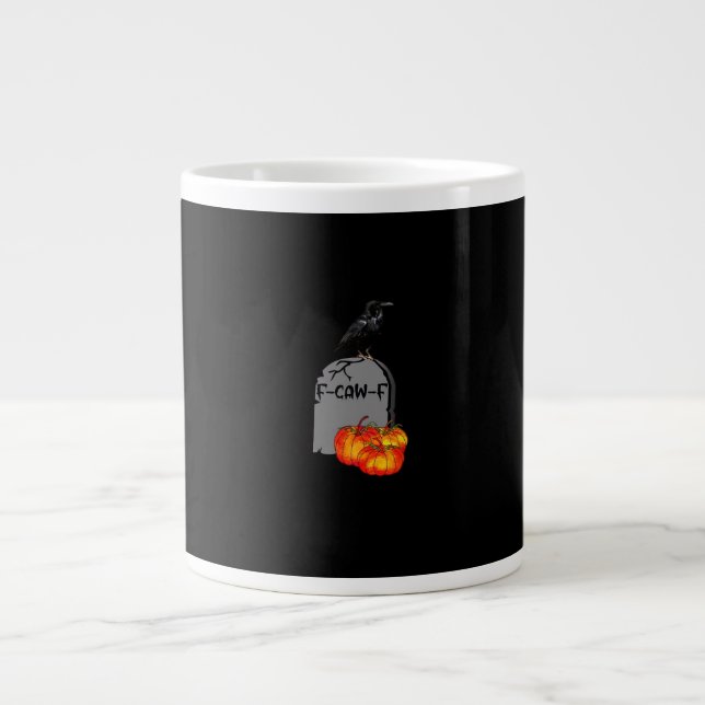 F-Caw-F Crow Classic Retro Cool Large Coffee Mug (Front)