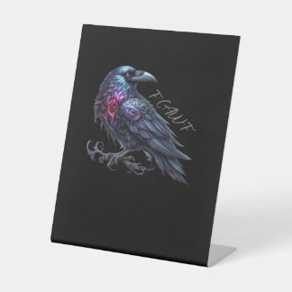 F-Caw-F Crow Classic Retro Style Pedestal Sign