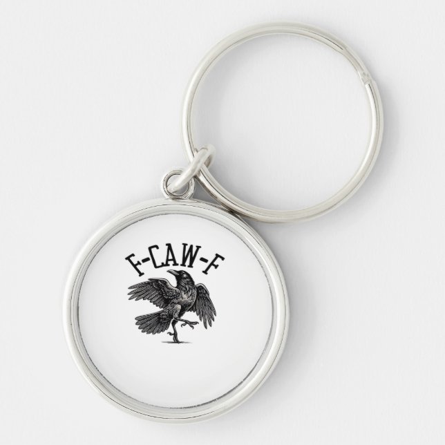F Caw F Crow Creative Casual Key Ring (Front)