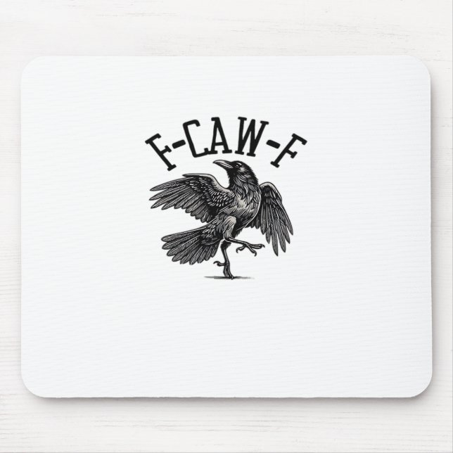 F Caw F Crow Creative Casual Mouse Mat (Front)
