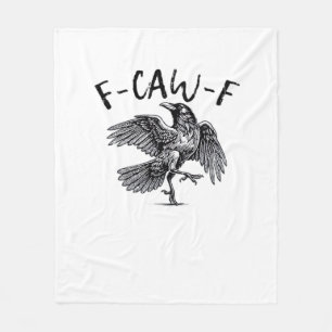 F-Caw-F Crow Essential Retro Classic Fleece Blanket